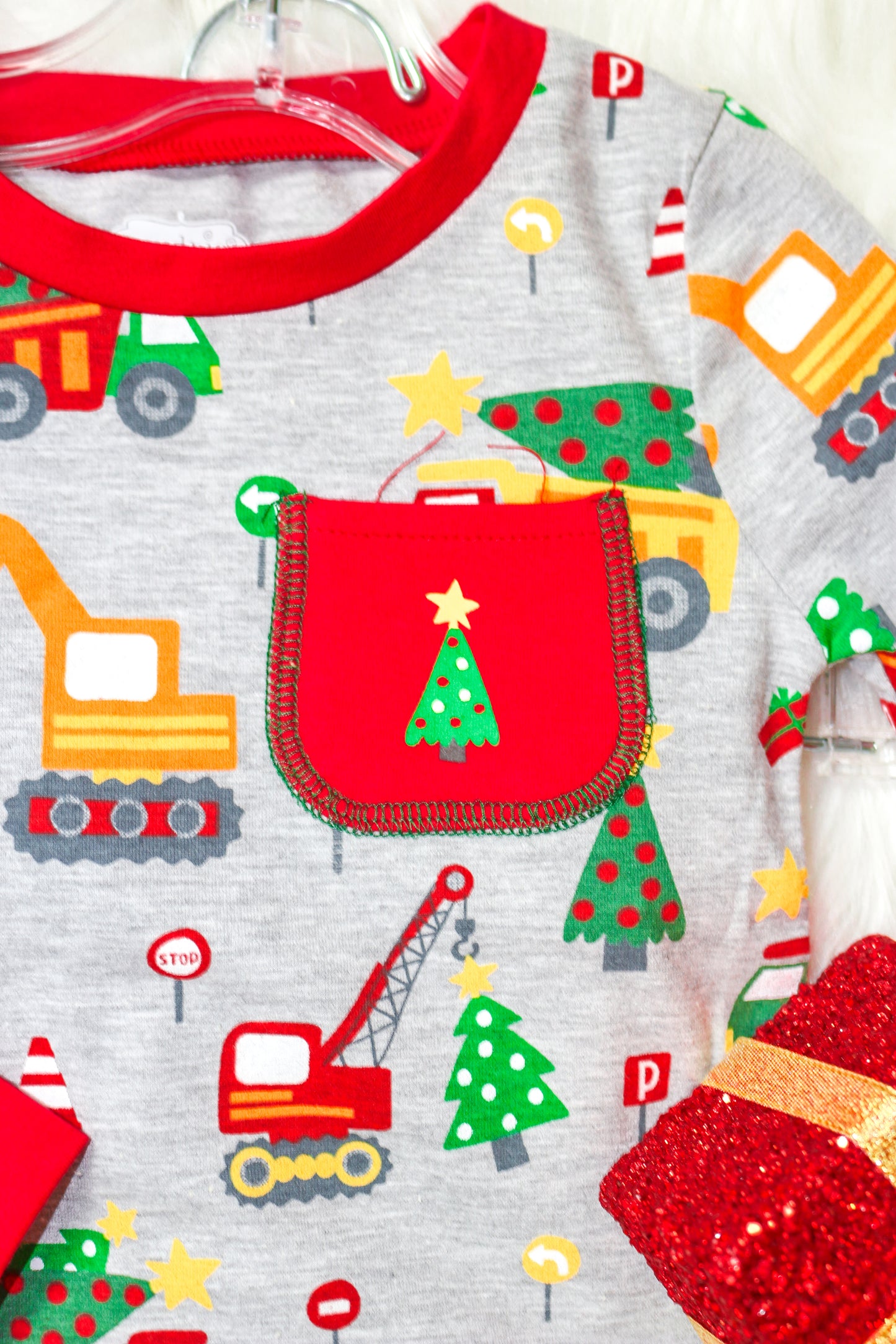 Christmas Truck Construction Toddler Pajamas