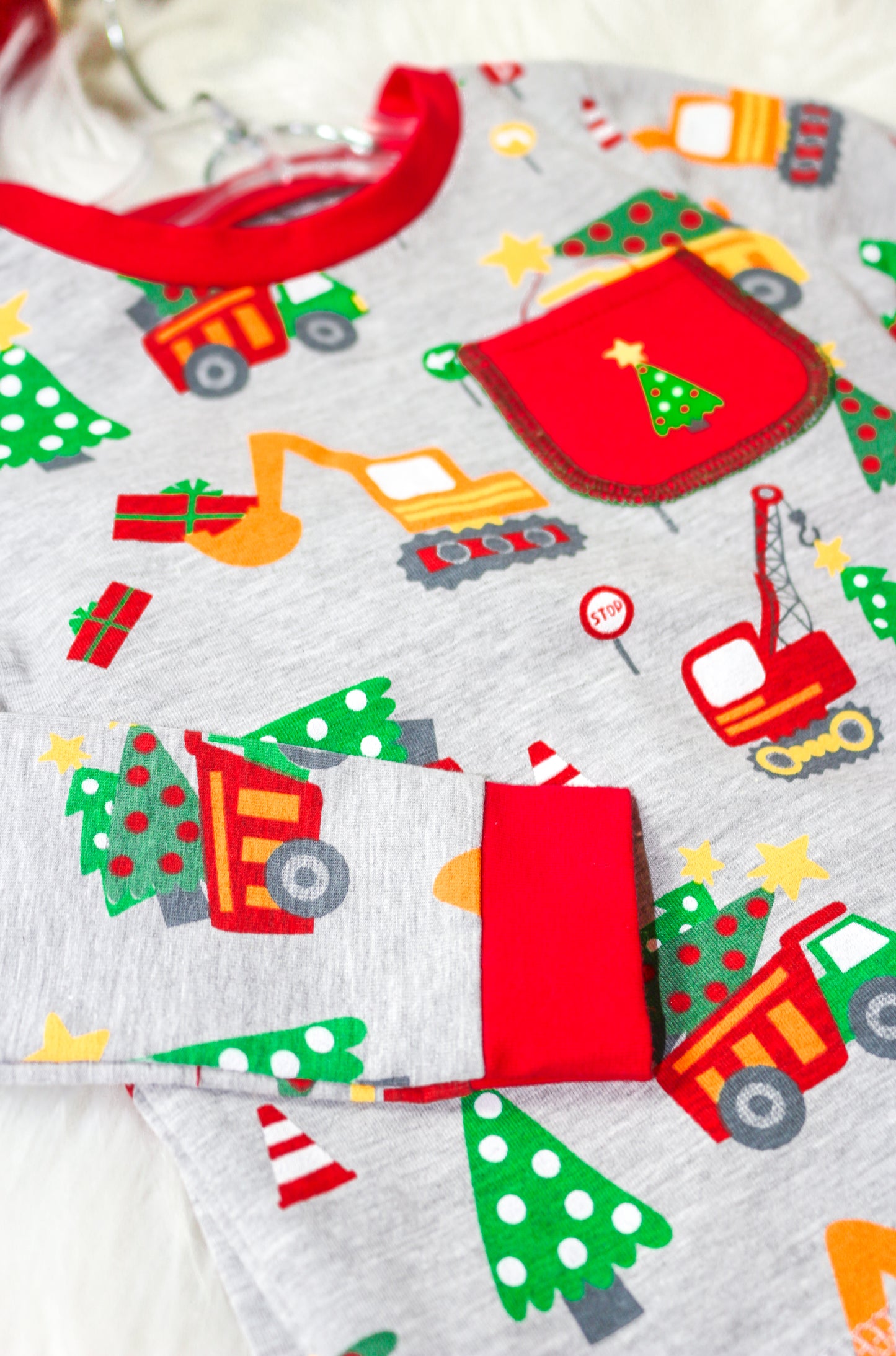Christmas Truck Construction Toddler Pajamas