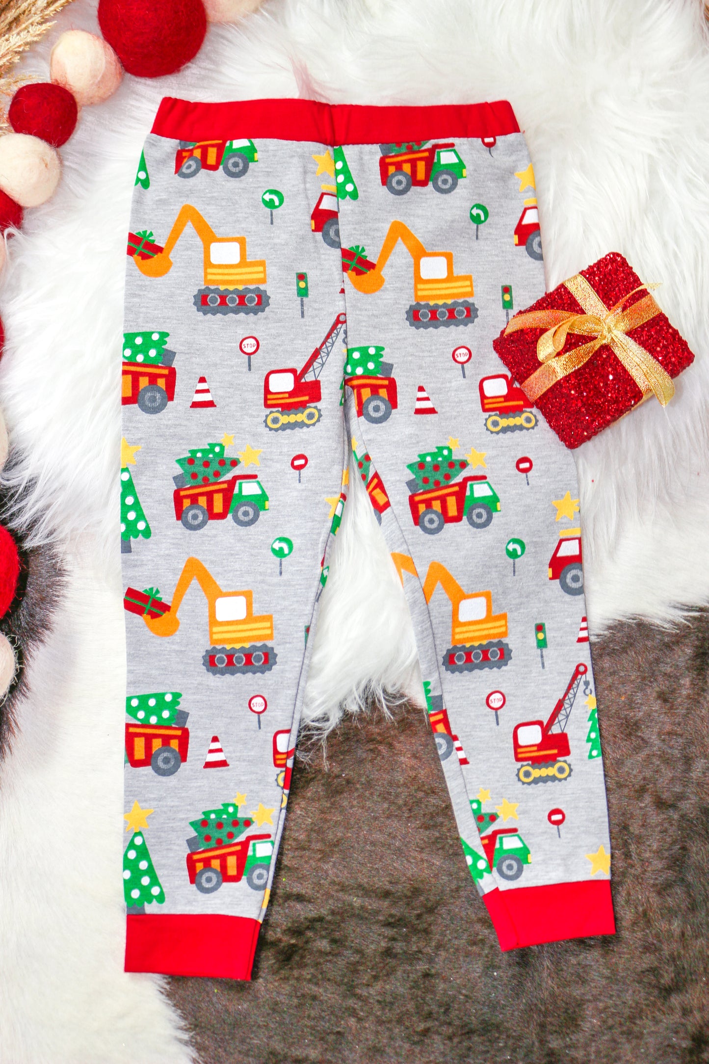 Christmas Truck Construction Toddler Pajamas