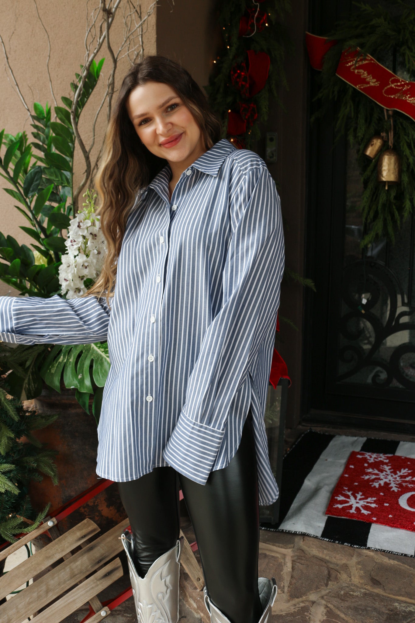 Class Act Marley Striped Blouse -2 Colors