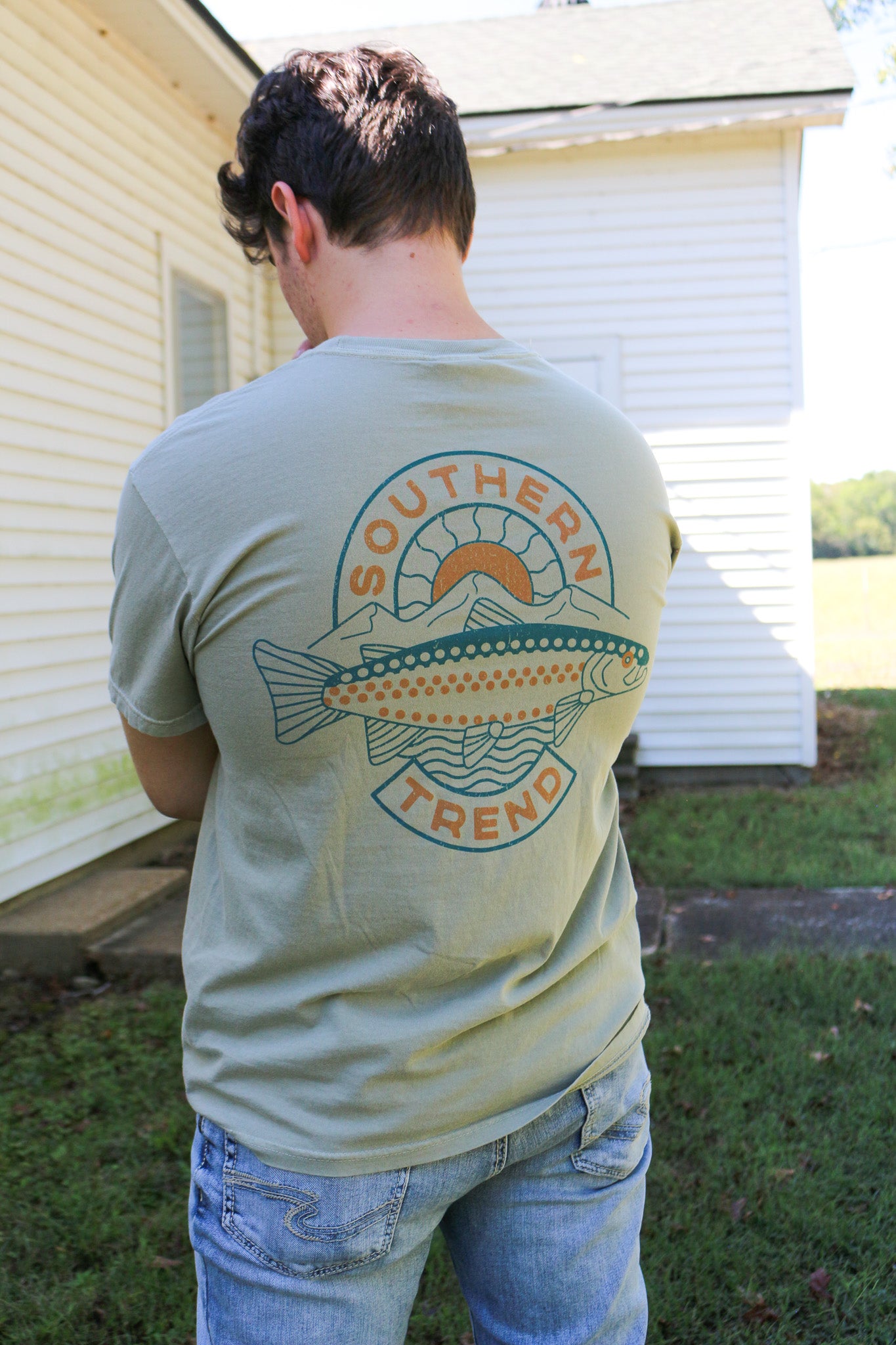 Men's Trout Fish Tee By Southern Trend