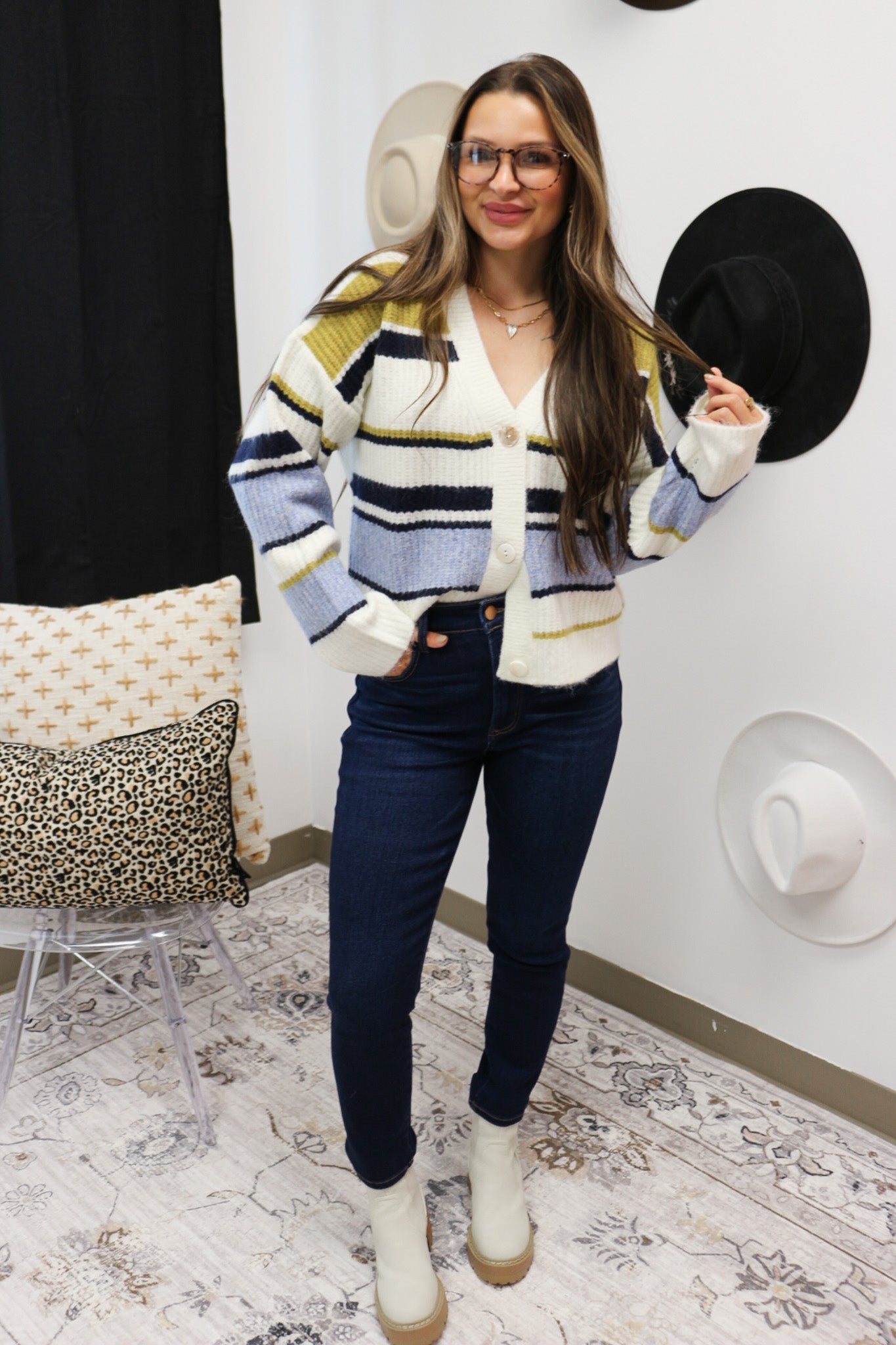 Stripe A Pose Sasha Sweater Cardigan