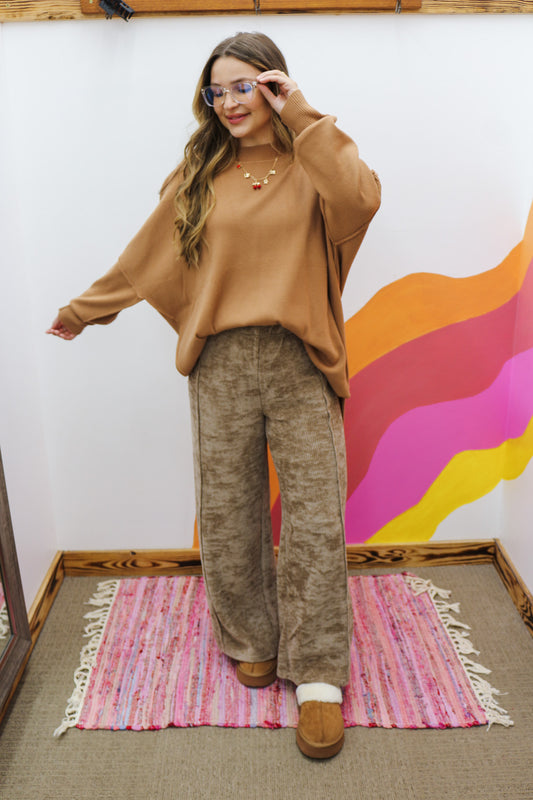 Winter Welcome Mocha Brown Pant