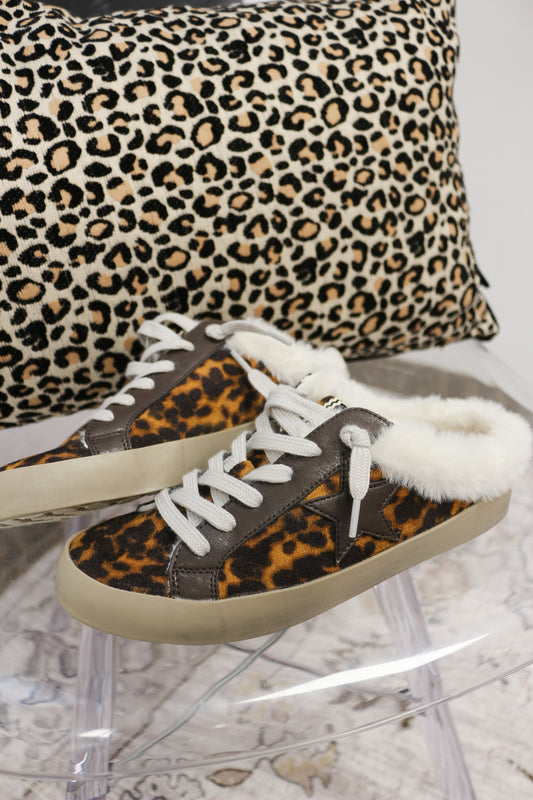 Pinah Fur Leopard Slip On Sneaker By ShuShop