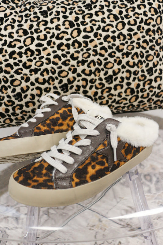 Pinah Fur Leopard Slip On Sneaker By ShuShop