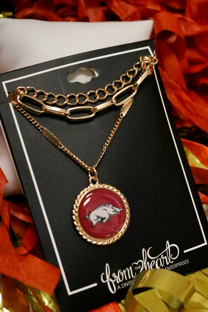 Arkansas Razorbacks Sydney Necklace