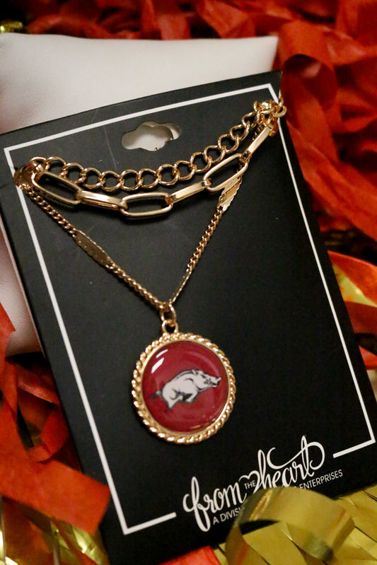 Arkansas Razorbacks Sydney Necklace