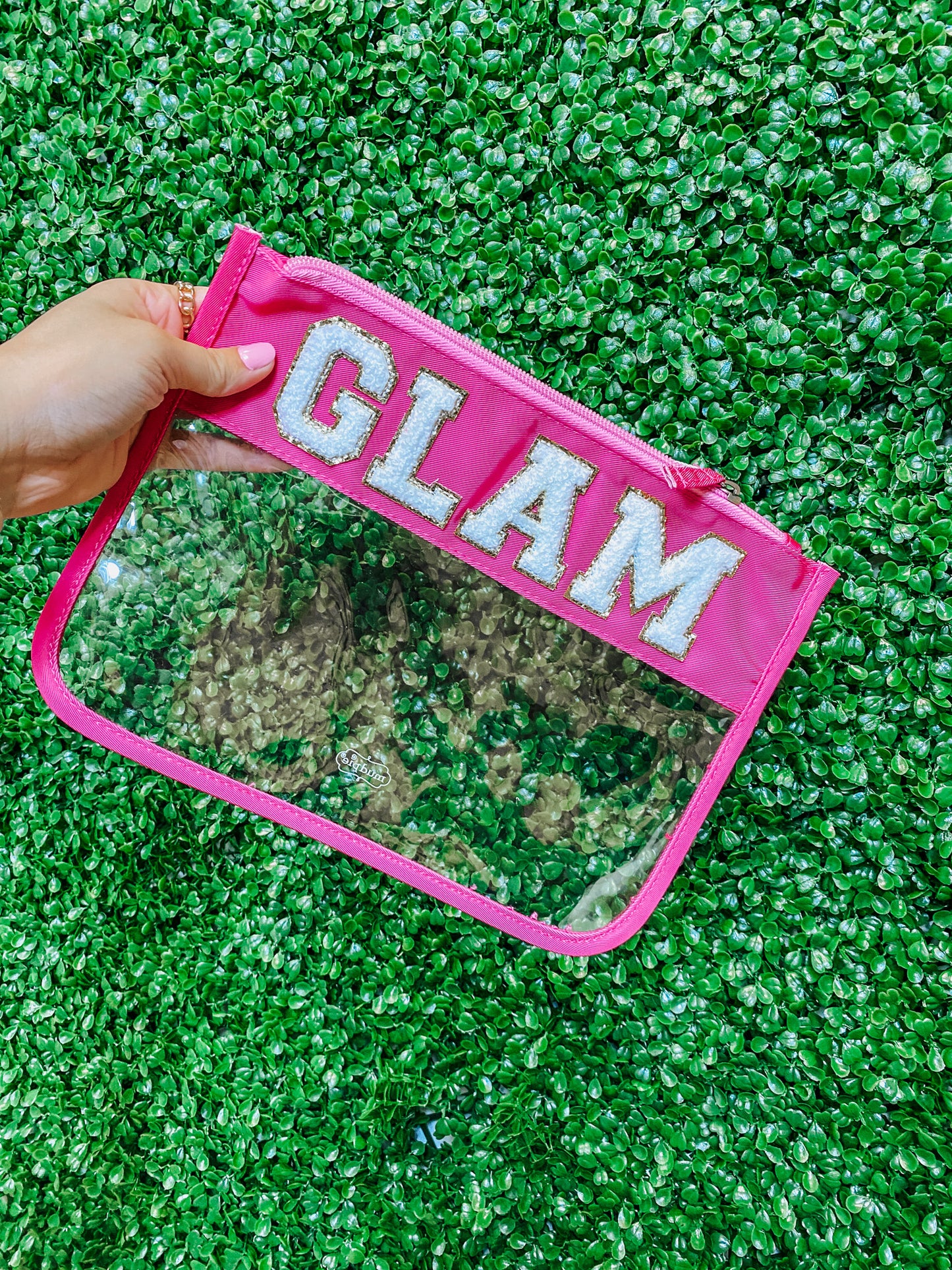 Glam Pink Clear Pouch