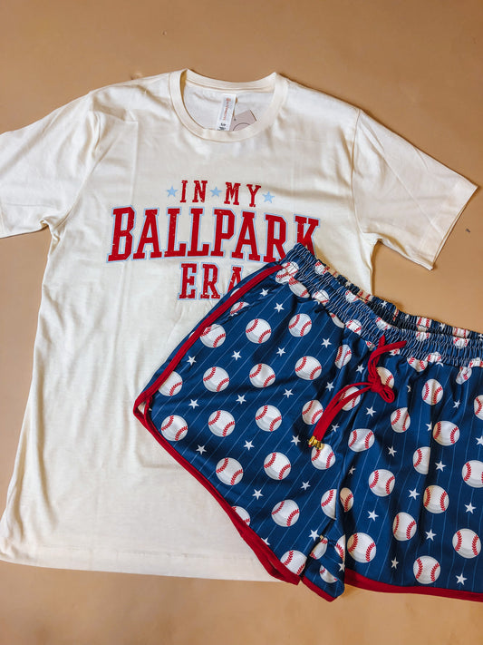 Iconic Statement Blue Baseball Shorts