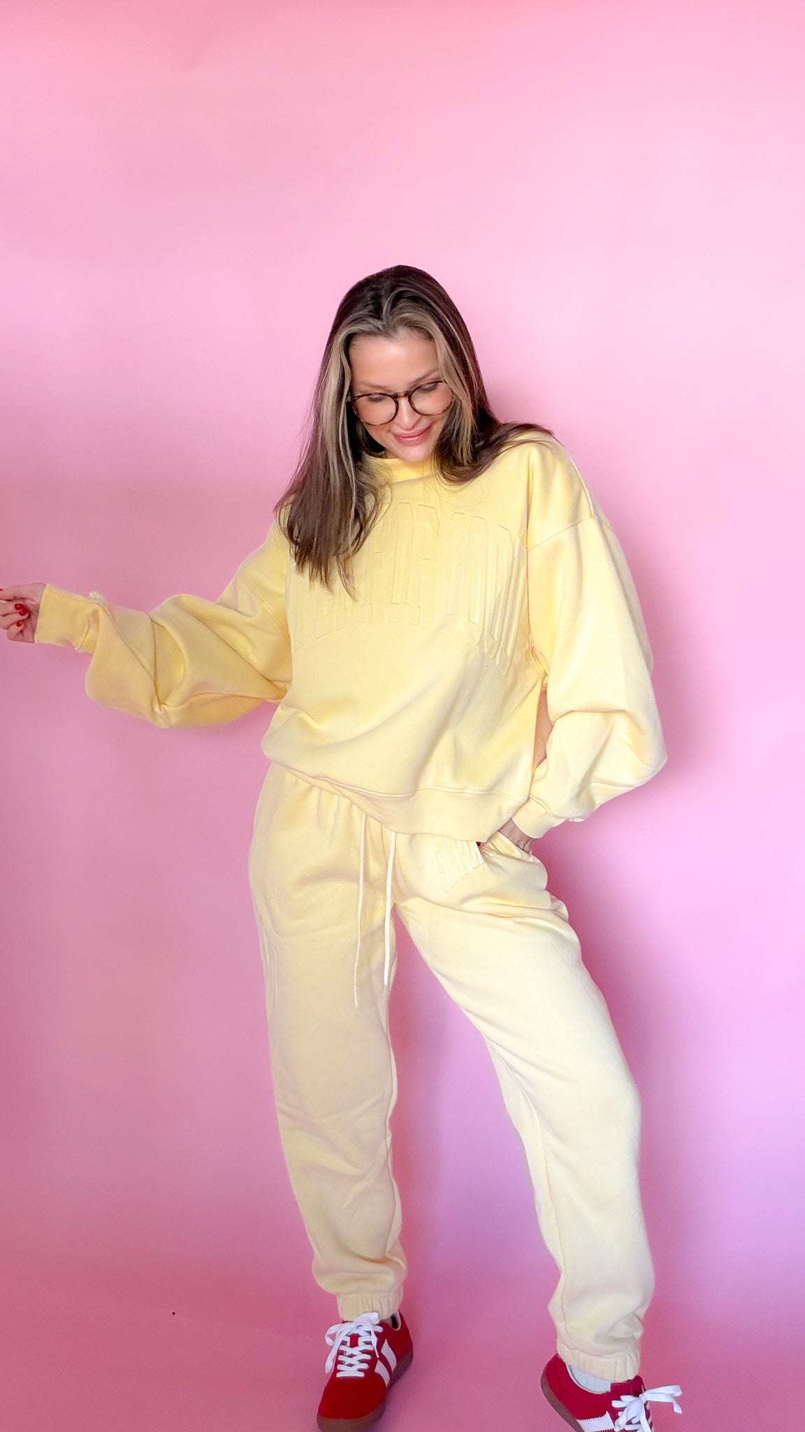 Womens Simply For Good Yellow Joggers