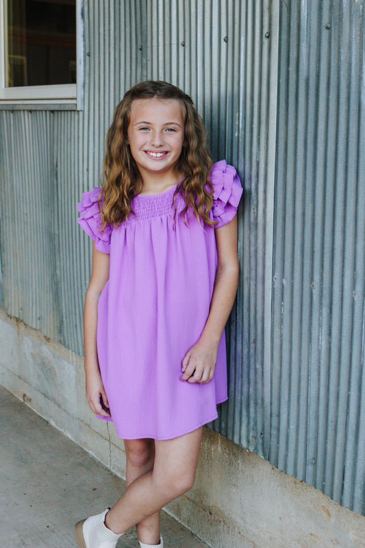 Youth Girls Orchid Purple Dress