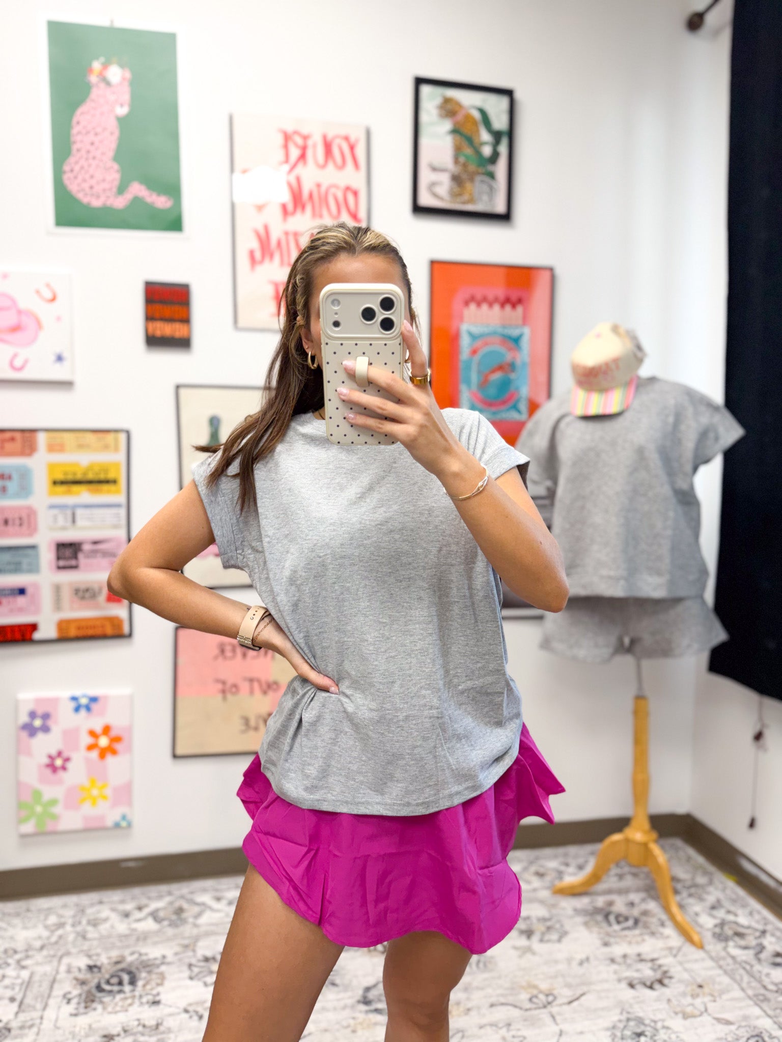 True And Simple Solid Cuff Tee