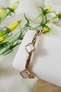 Clover Gold Stretch Bracelet