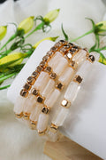 Set Of 5 Stretch Beaded Bracelet