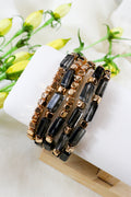 Set Of 5 Stretch Beaded Bracelet