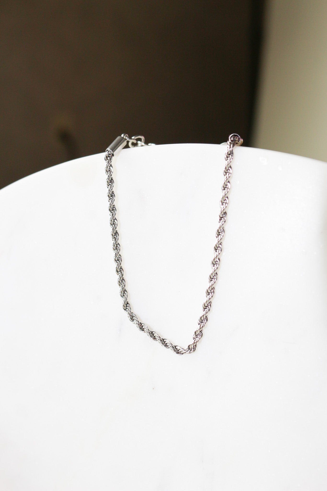 Silver Chunky Twisted Necklace