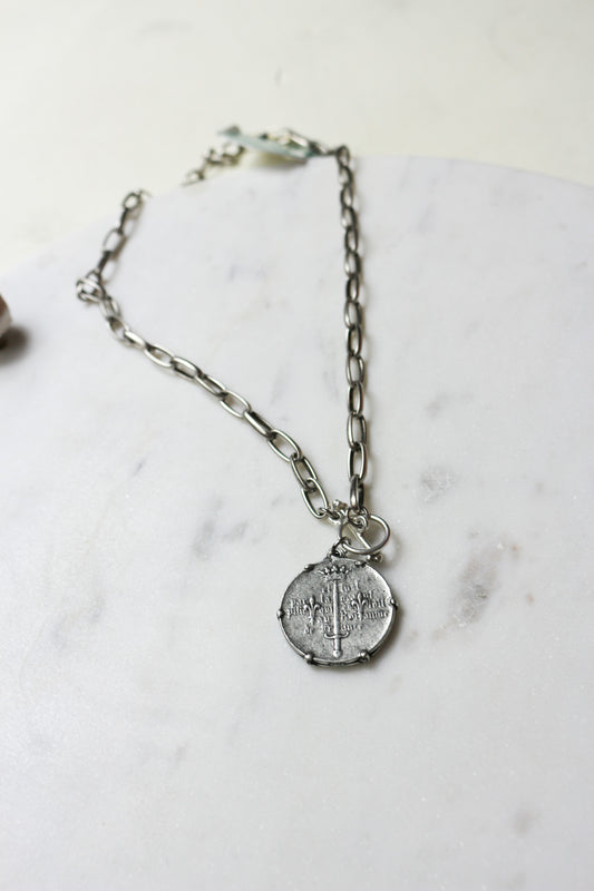Joan of Arc Silver Necklace