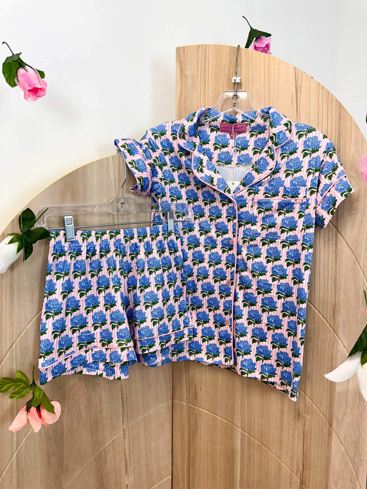 Youth Simply Southern PJ short set, shown in one of two available colors