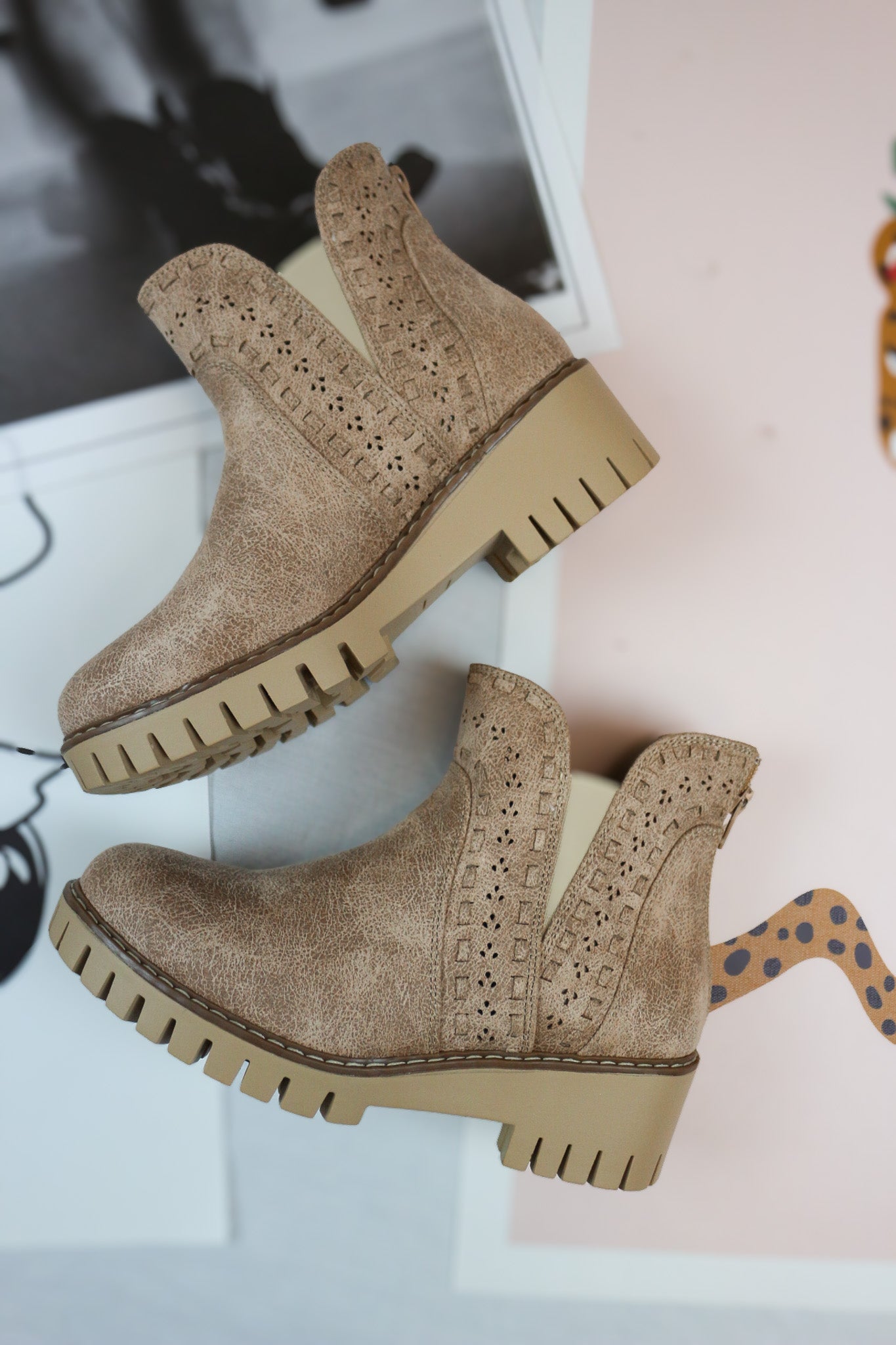 Aryana Beige Bootie By Very G