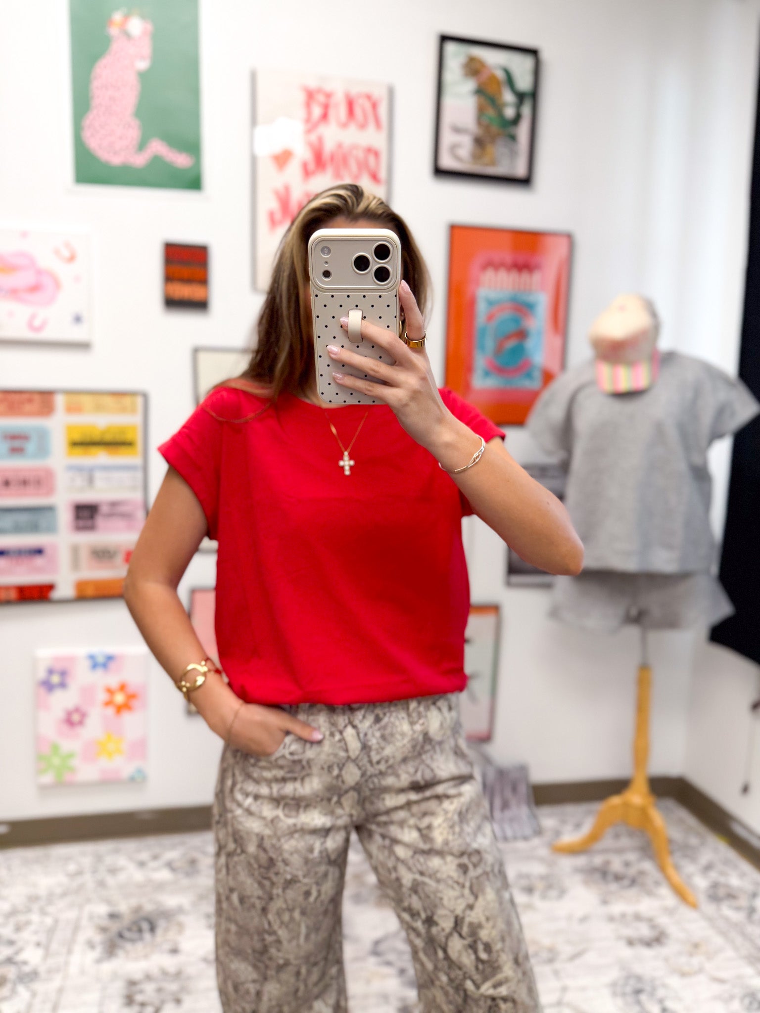 True And Simple Solid Cuff Tee