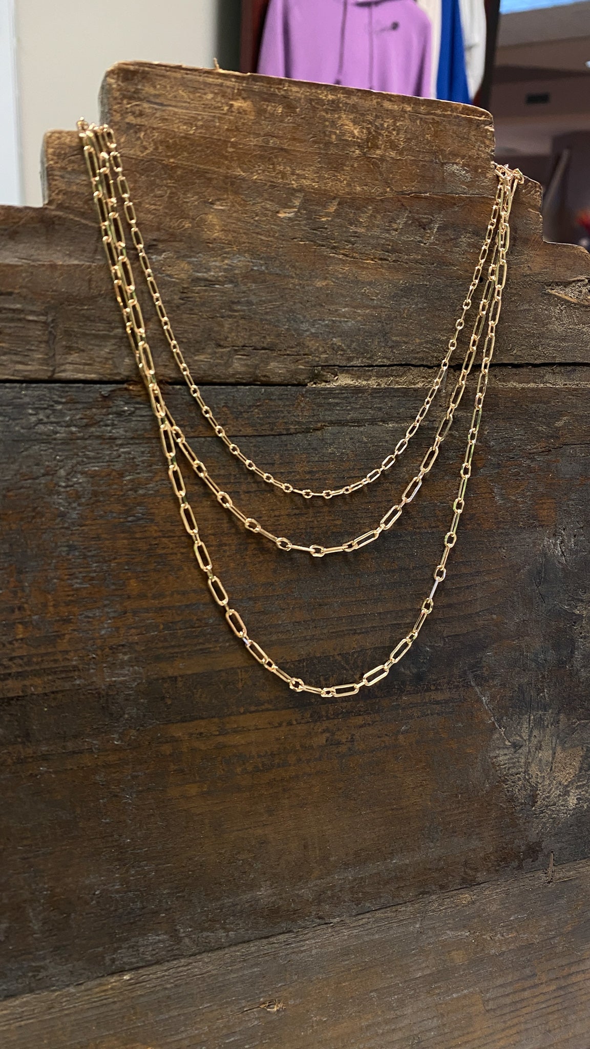 Gold Layered Set of 3 Water Resistant 16"-18" Necklace