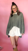 Womens Mud Pie Thatcher Knit Oversized Sweater