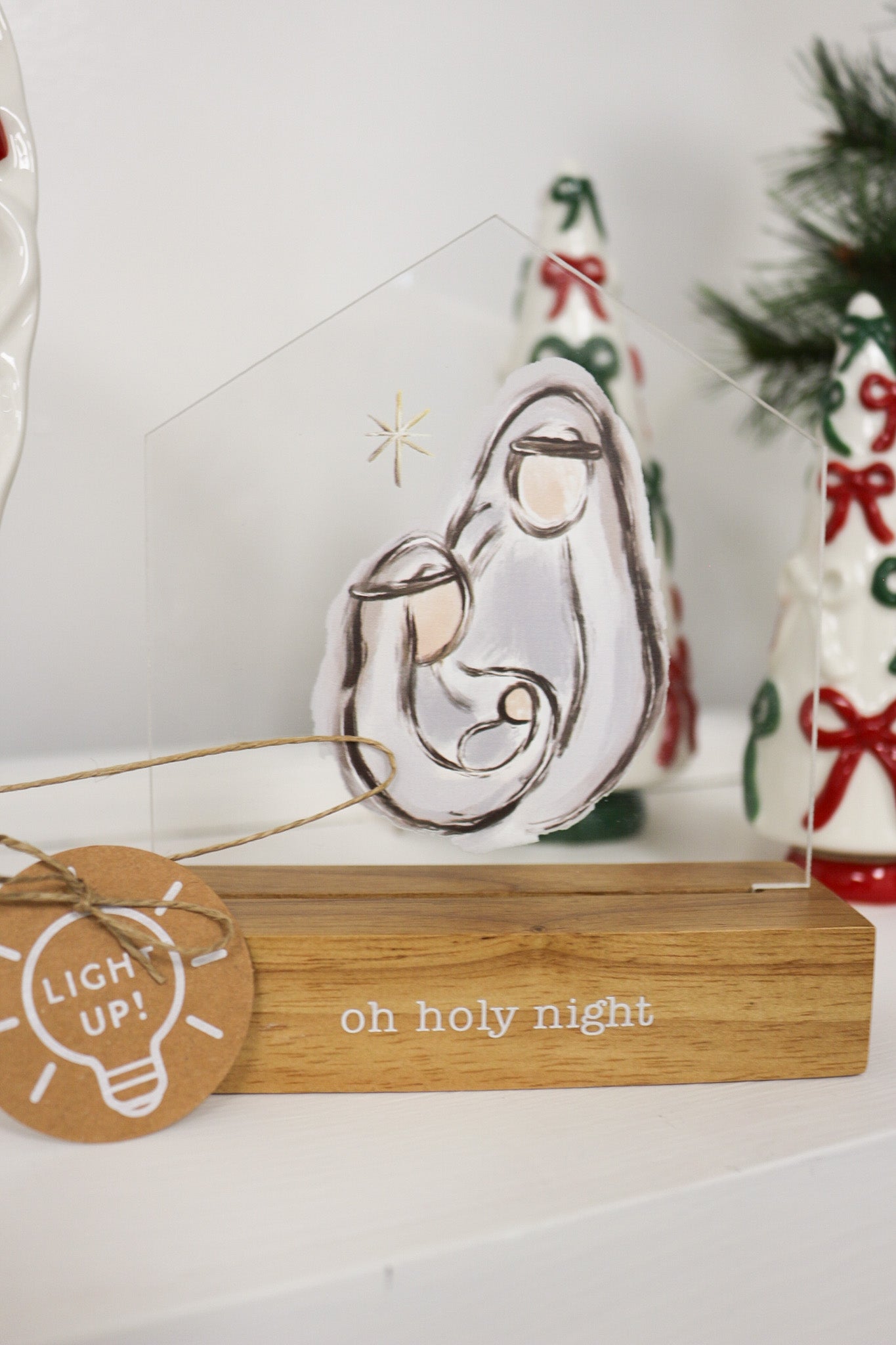 Holy Family Light-Up Plaque