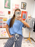 True And Simple Solid Cuff Tee