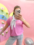 True And Simple Solid Cuff Tee