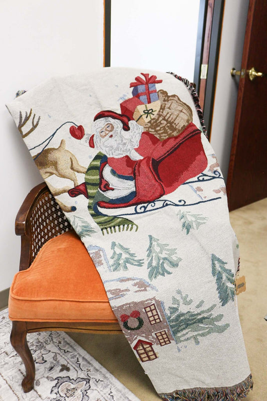 Classic Christmas Jacquard Blanket