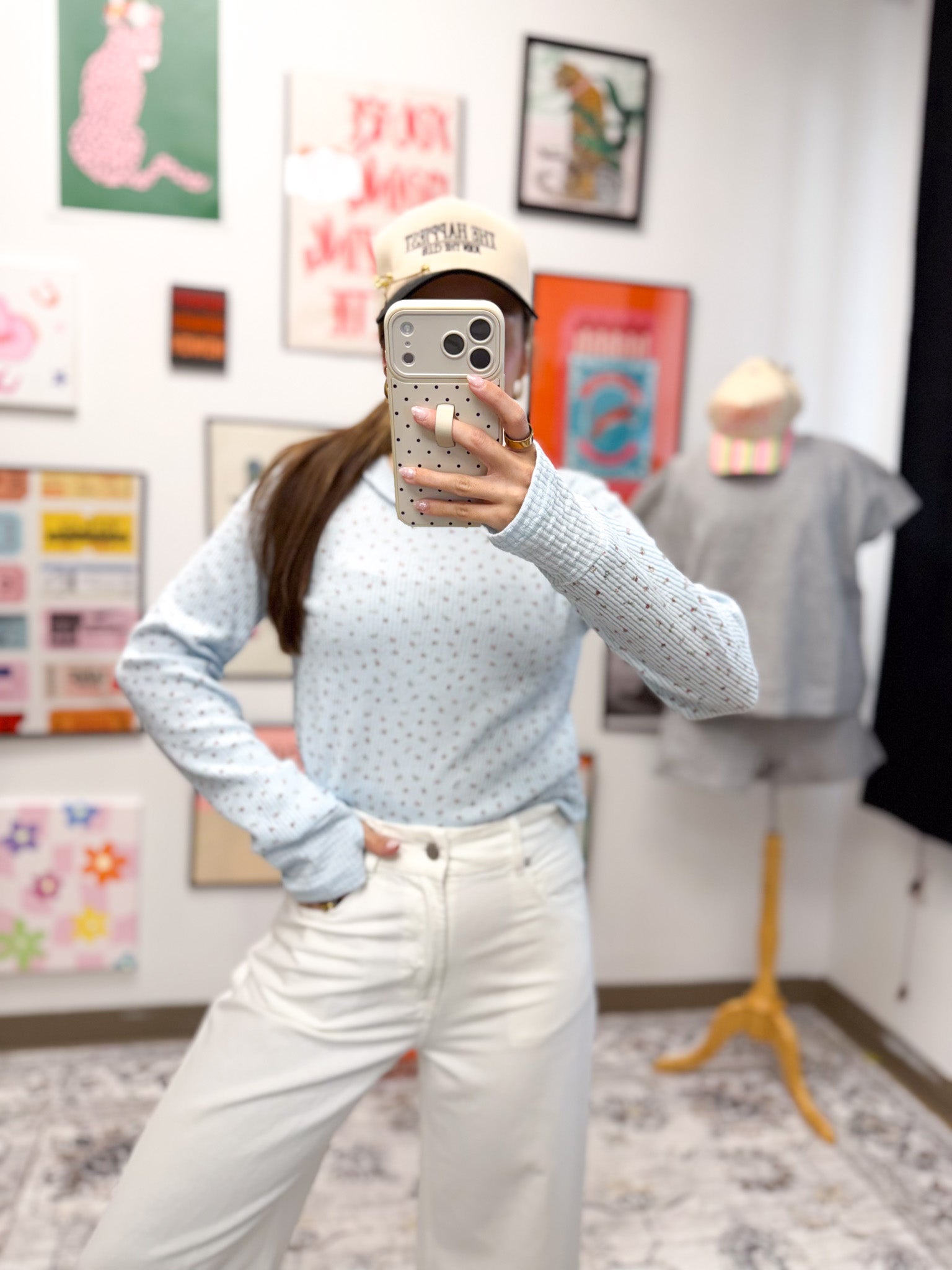 Drops Of Floral Ribbed Top