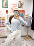 Drops Of Floral Ribbed Top