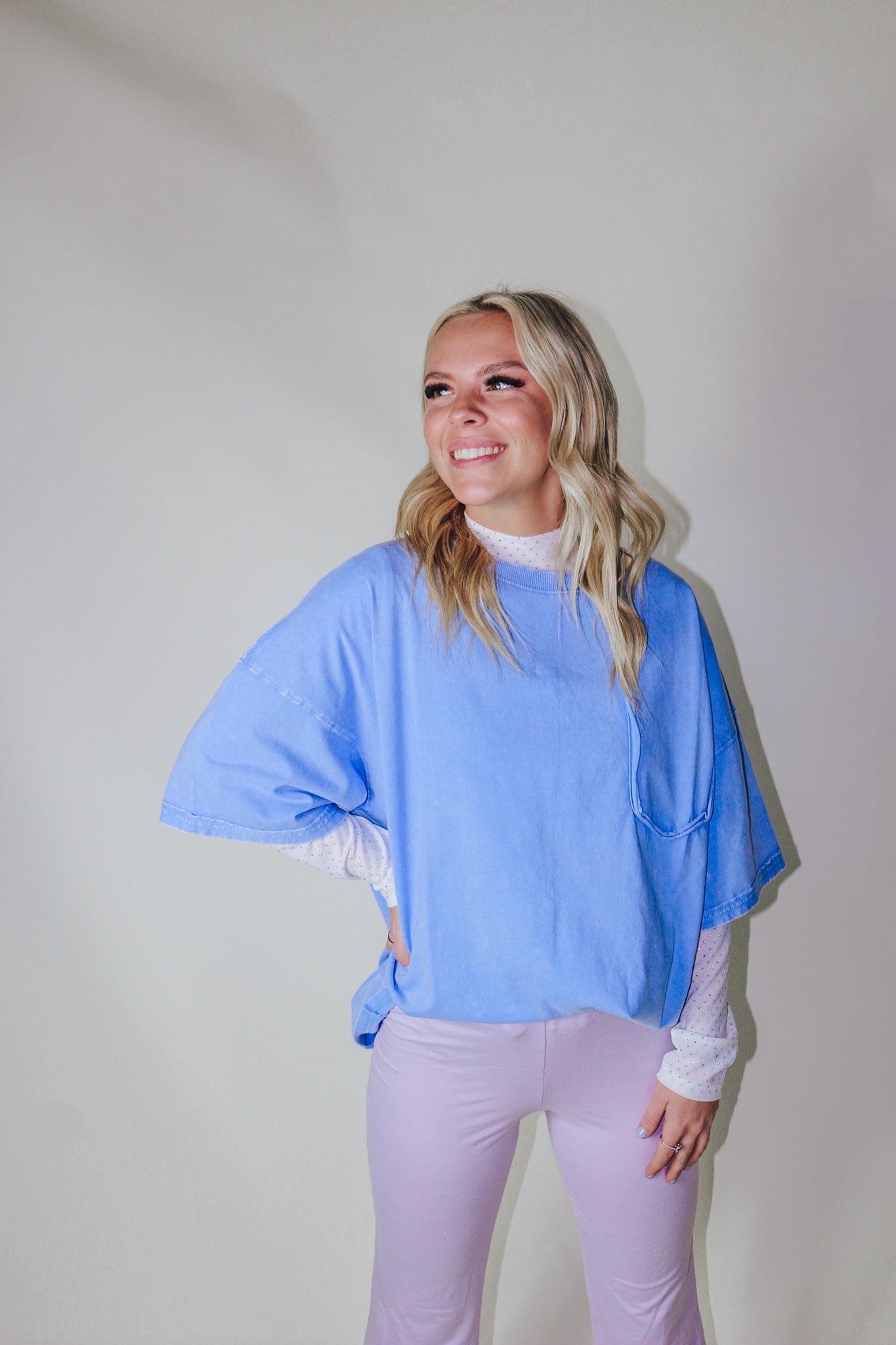 In A New Light Periwinkle Top