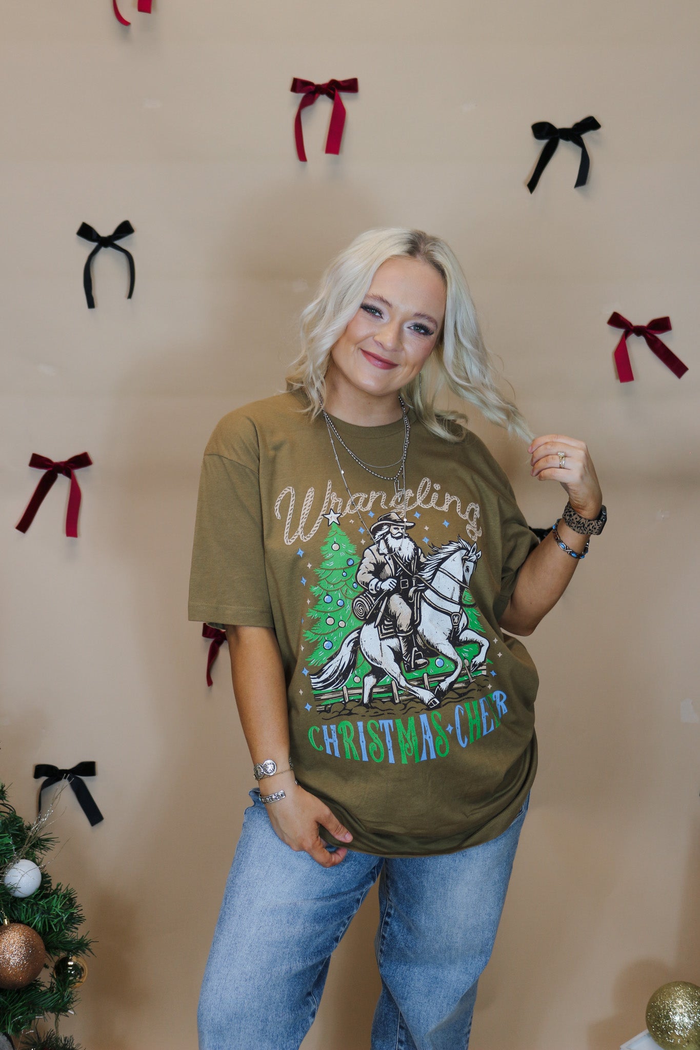 Wrangling Christmas Cheer Graphic Tee