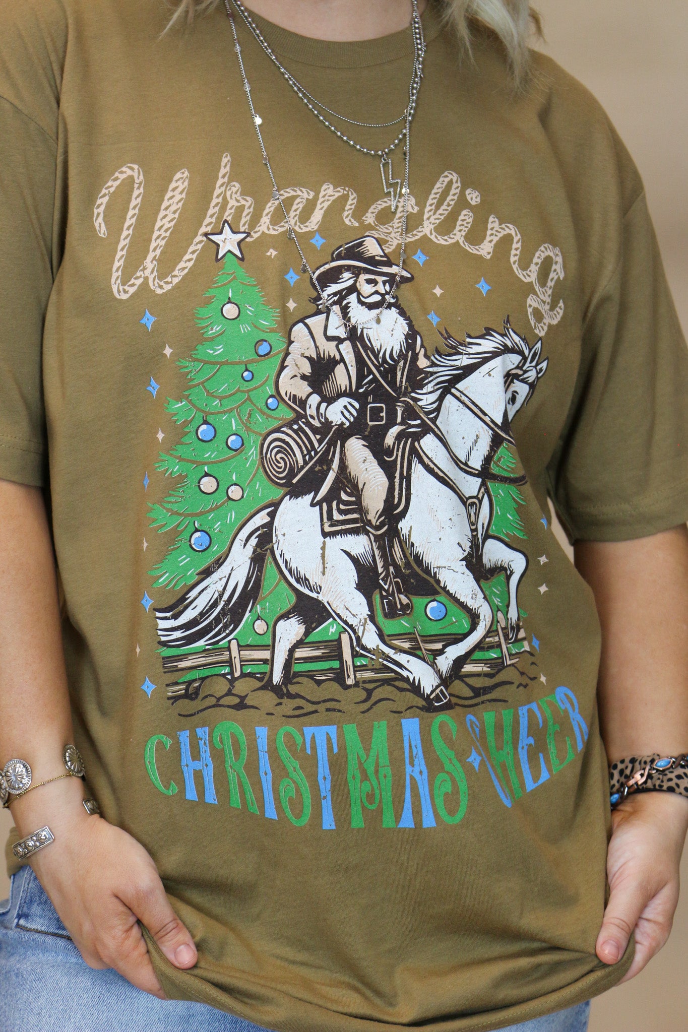 Wrangling Christmas Cheer Graphic Tee