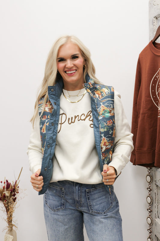 Briar Hooey Navy Reversible Puffer Vest