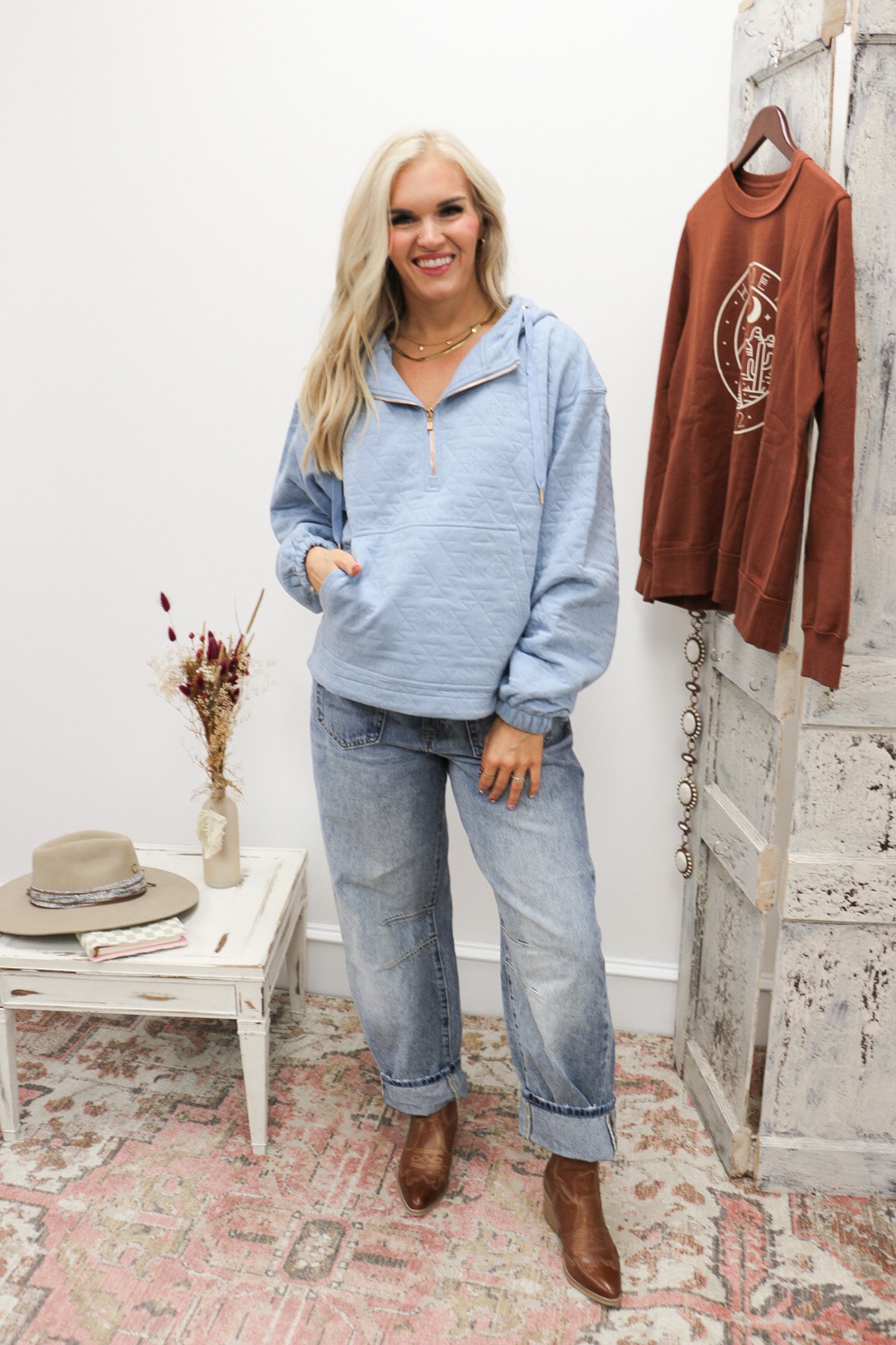 Women's Matzatian Blue Hooey Pullover