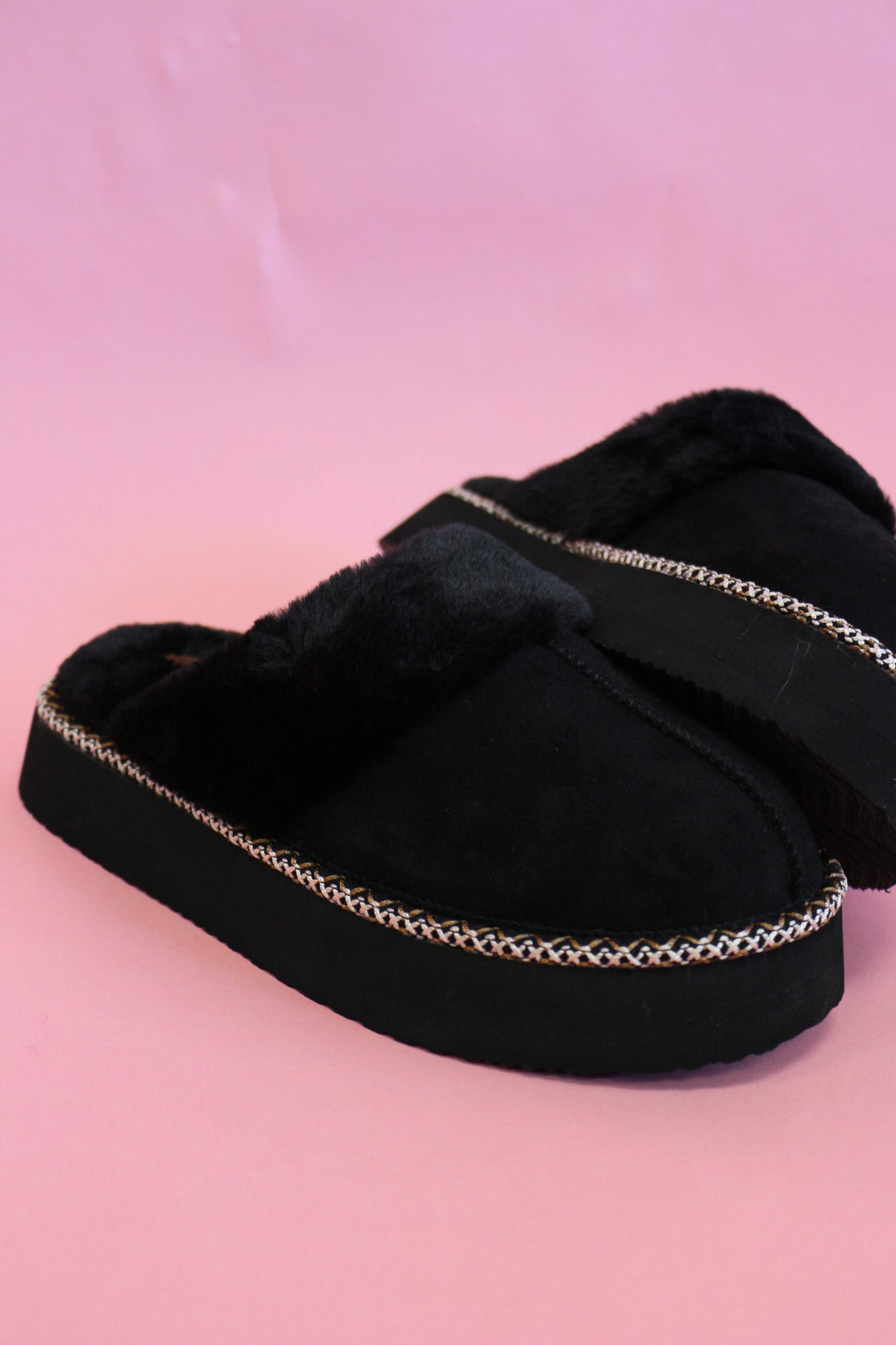 Delaney Two Fuzzy House Shoes -2 Colors