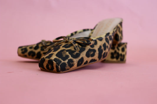 Geneva Tan Leopard Heel