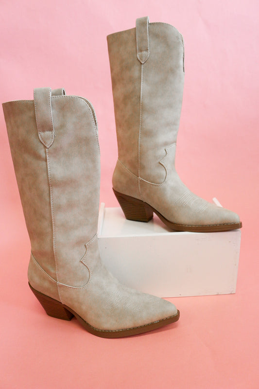 Bodhi Natural Tall Western Boots
