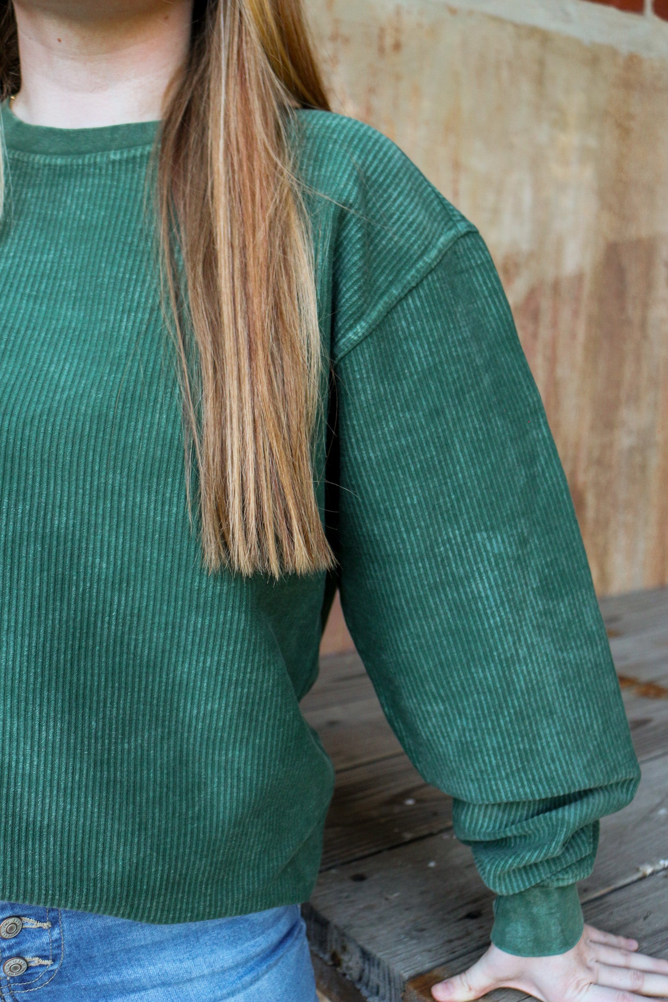 The Comfy Cord Dales Green Sweatshirt
