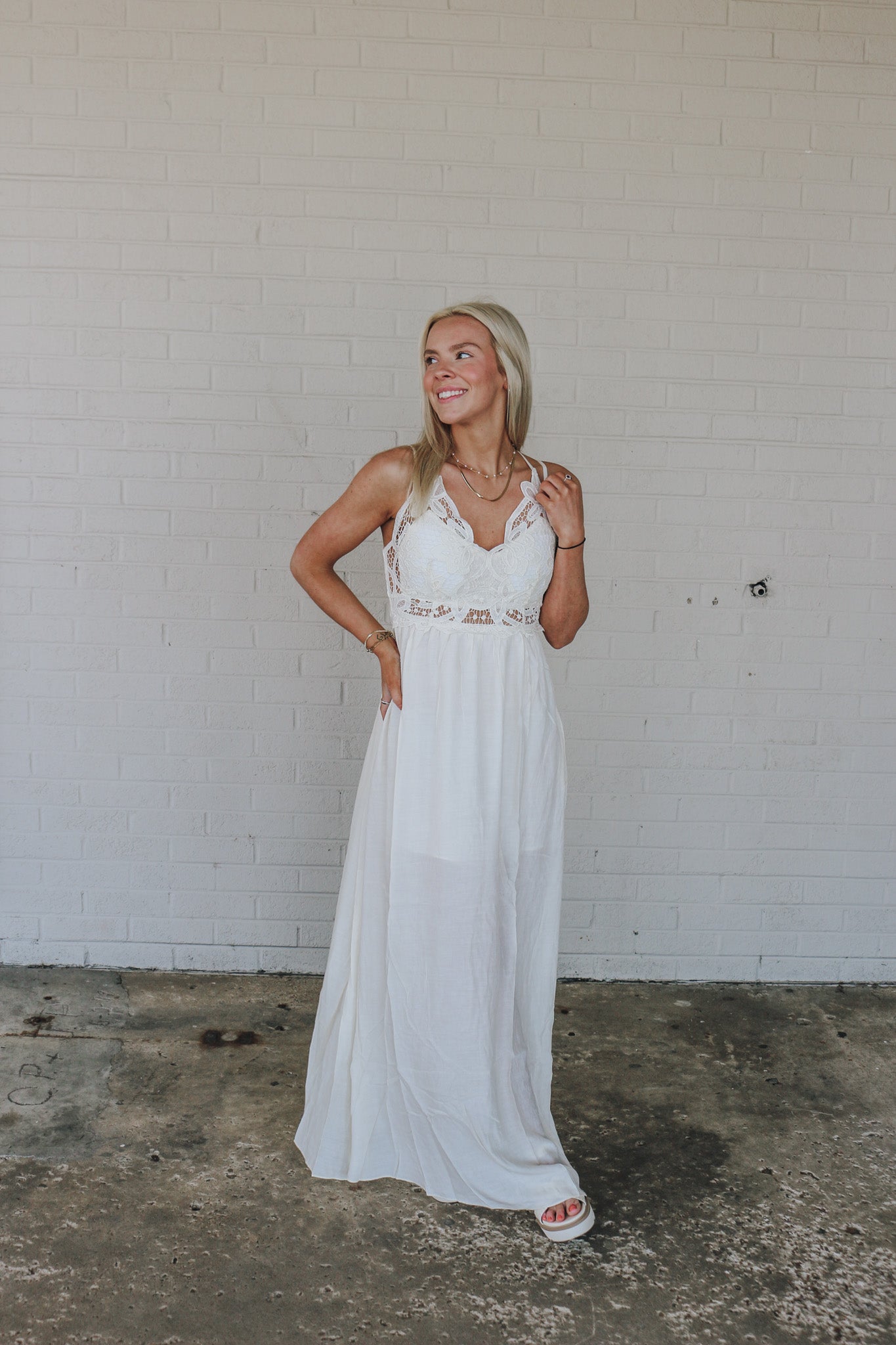 Eager For Vacay Lace Maxi Dress -2 Colors