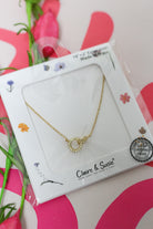 Gold Interlocking CZ Circle 16 inch-18 inch Necklace