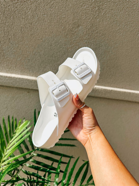 Mens Arizona Eva White Birkenstock Sandals – Dales Clothing Inc display picture 2