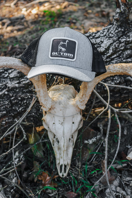 Grey & Black Ol' Tom Mesh Back Patch Cap