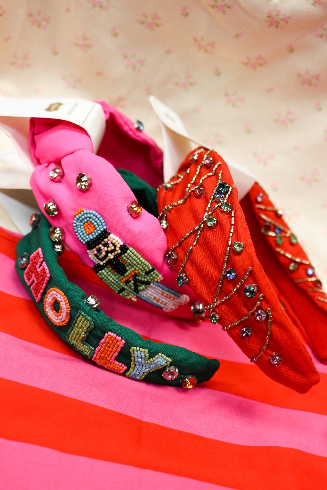 Mud Pie Holiday Beaded Headband - 3 Colors