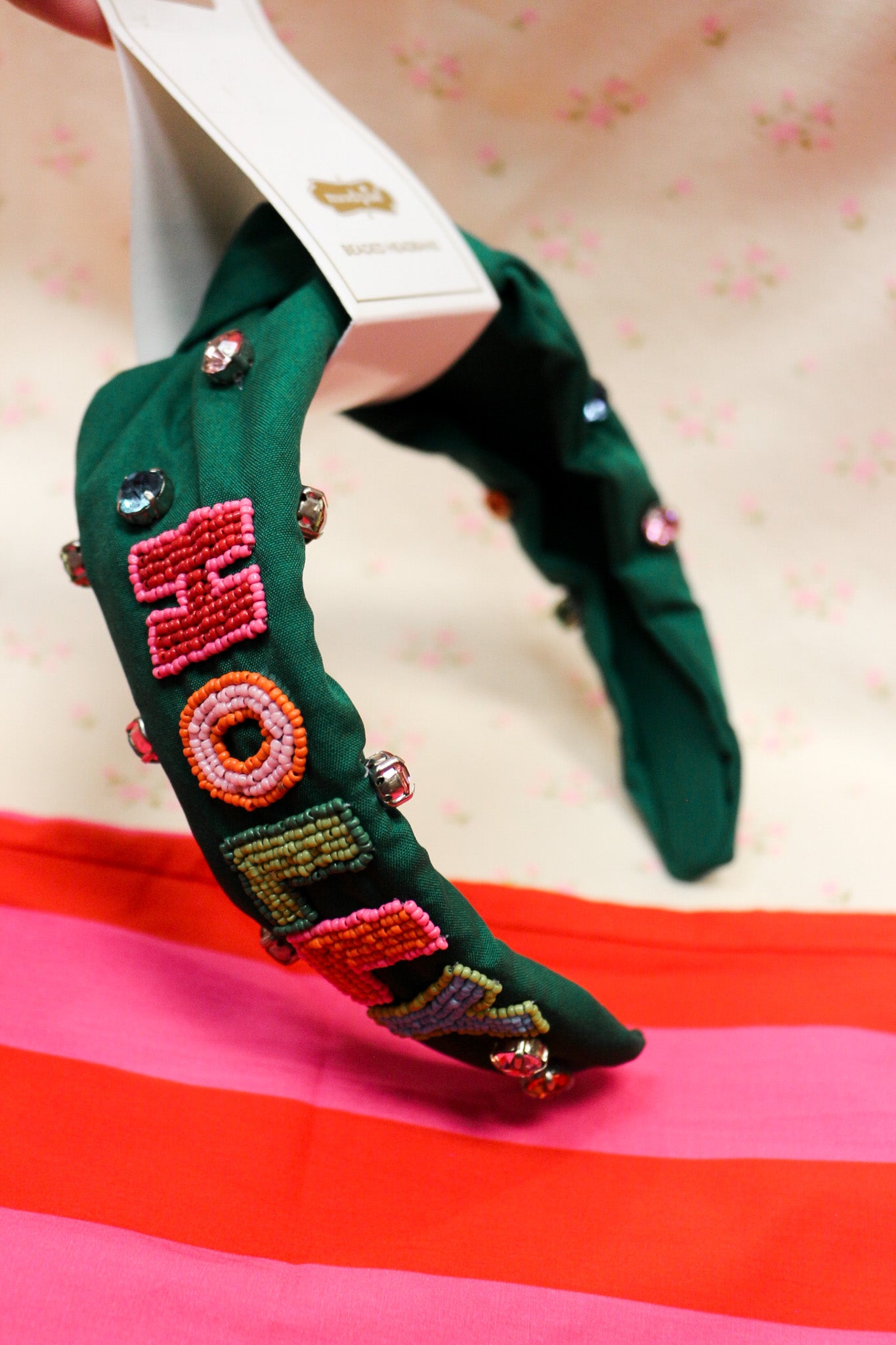 Mud Pie Holiday Beaded Headband - 3 Colors