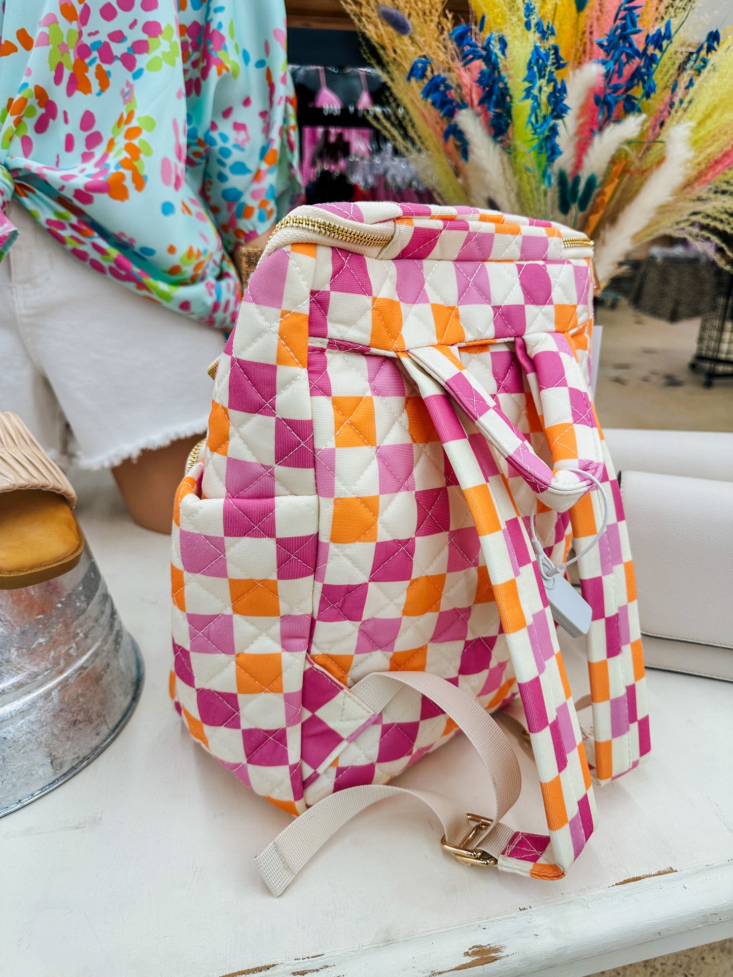Pattern Quilt Backpack -3 Colors