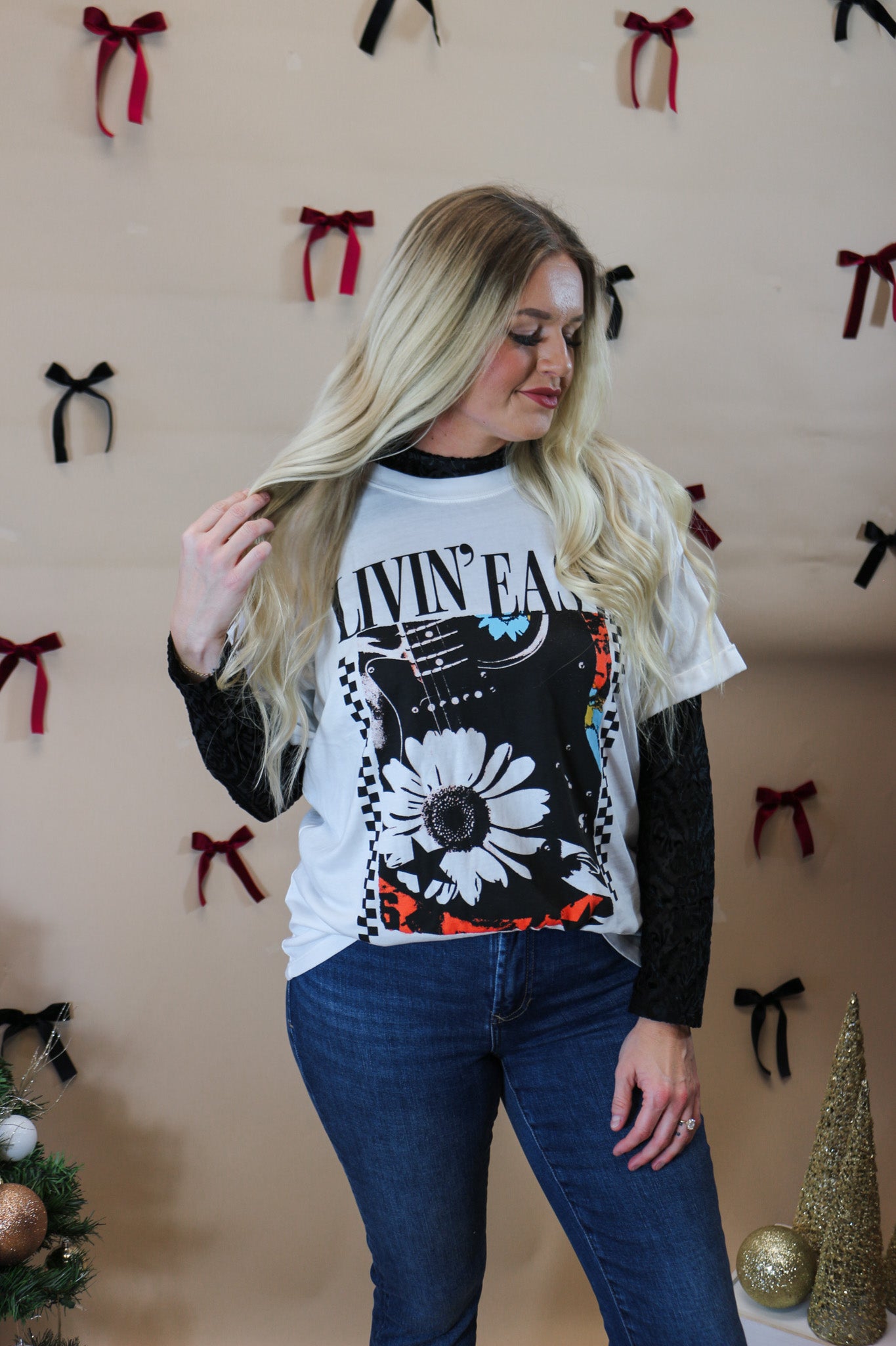 Livin' Easy White Graphic Tee