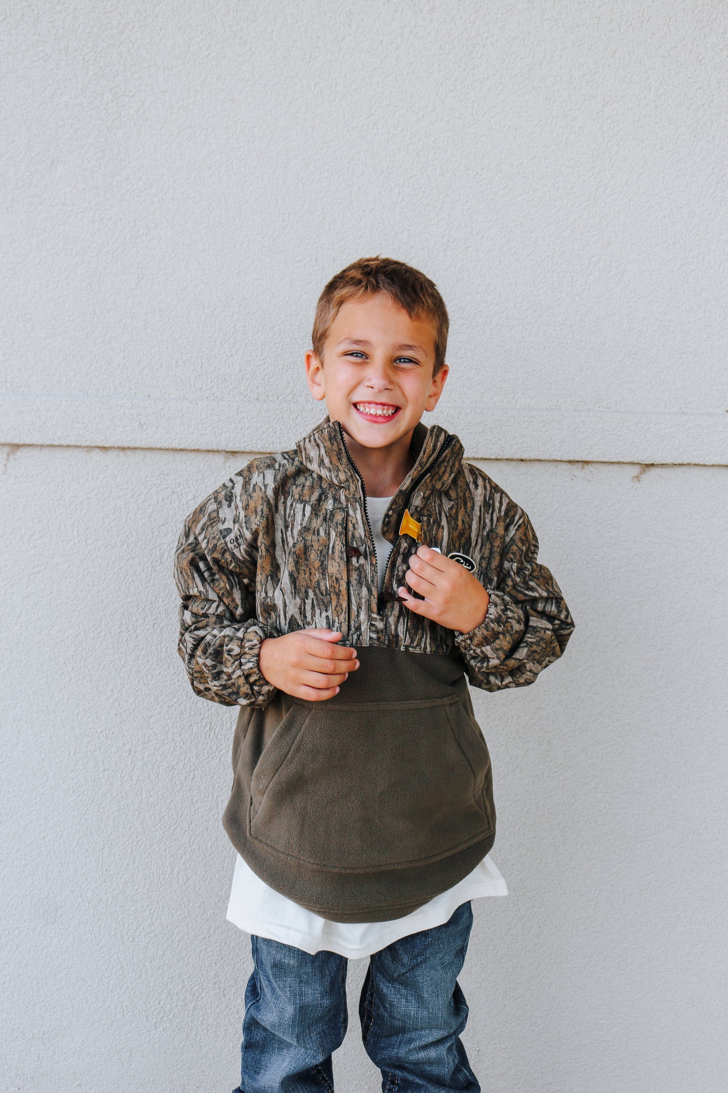 Camo Green MST Youth Boys Eqwader 1/4 Zip Pullover